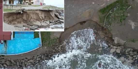 Korkutan görüntüler! Deniz bir günde 50 metre çekildi