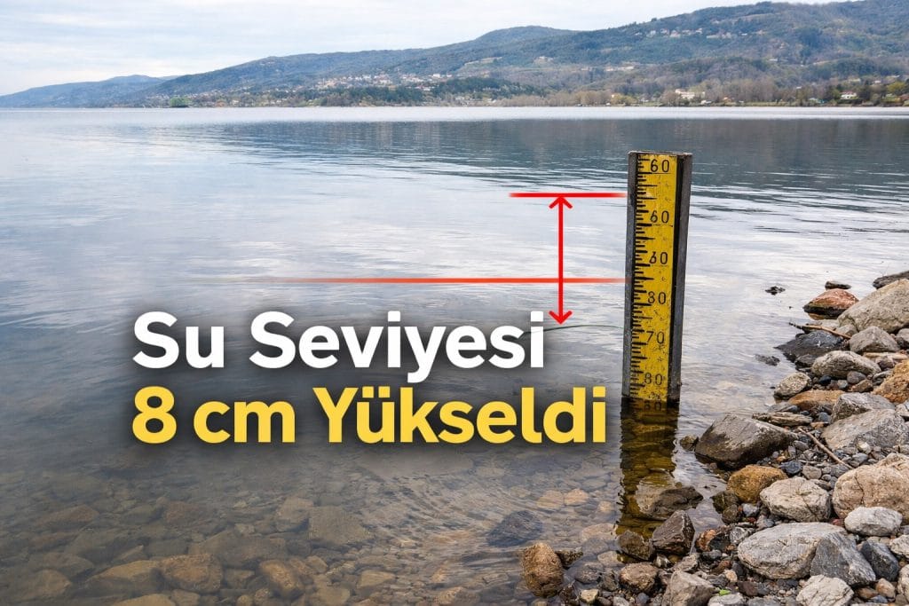 Sapanca Gölü'nde son yağışların ardından su seviyesi 8 santimetre yükseldi