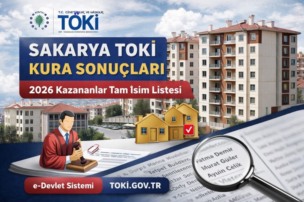 Sakarya TOKİ Kura Sonuçları 2026 | Kazananlar Tam İsim Listesi Sorgulama